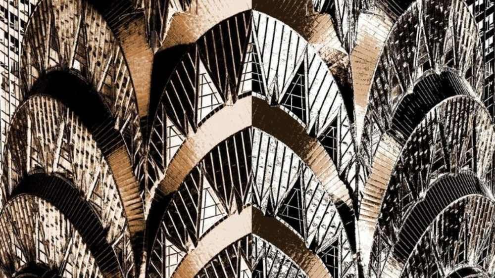 painting of chrysler building in new york
